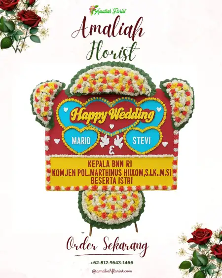 Papan Bunga Pernikahan Imogiri
